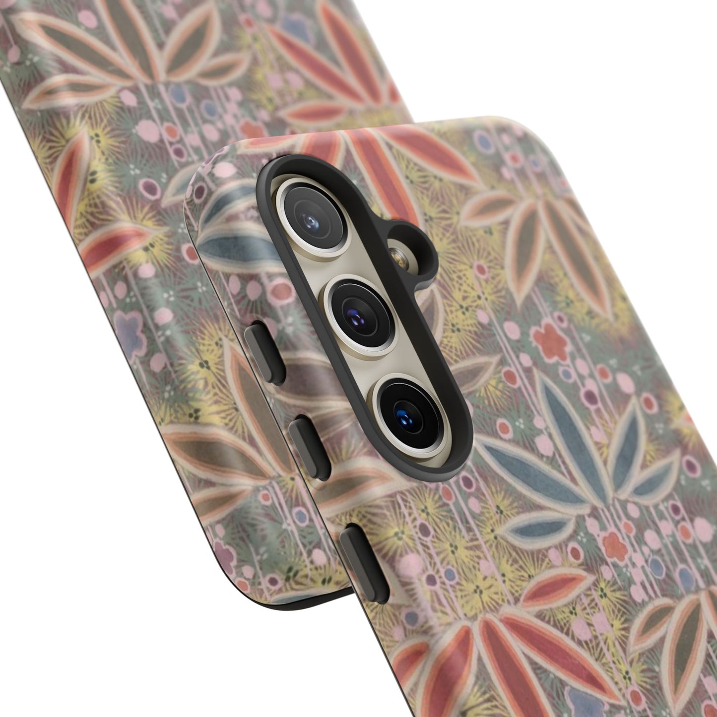 和柄、日本の伝統文様、植物柄、着物や帯などに用いられた模様のスマホケース