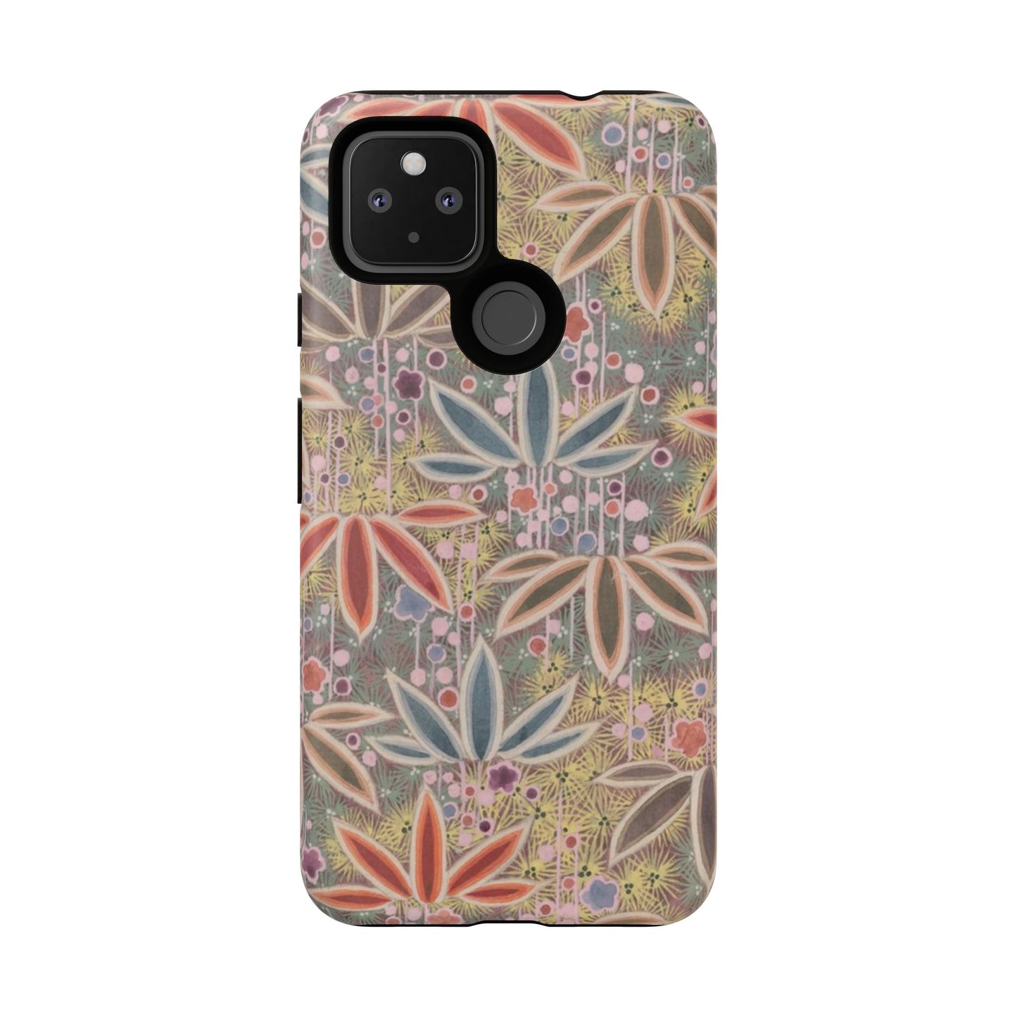 和柄、日本の伝統文様、植物柄、着物や帯などに用いられた模様のスマホケース