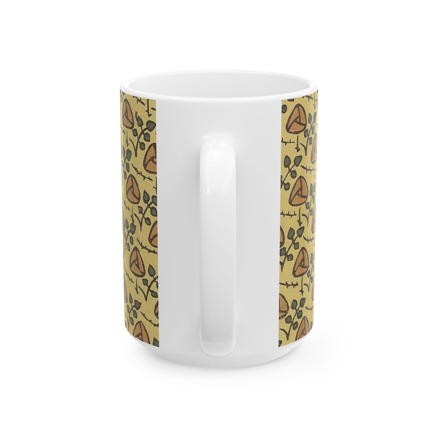 Ceramic Coffee Mug, Floral Design Tea Cup, Japanese Inspired Drinkware, Gift for Tea Lovers, Unique Kitchen Decor