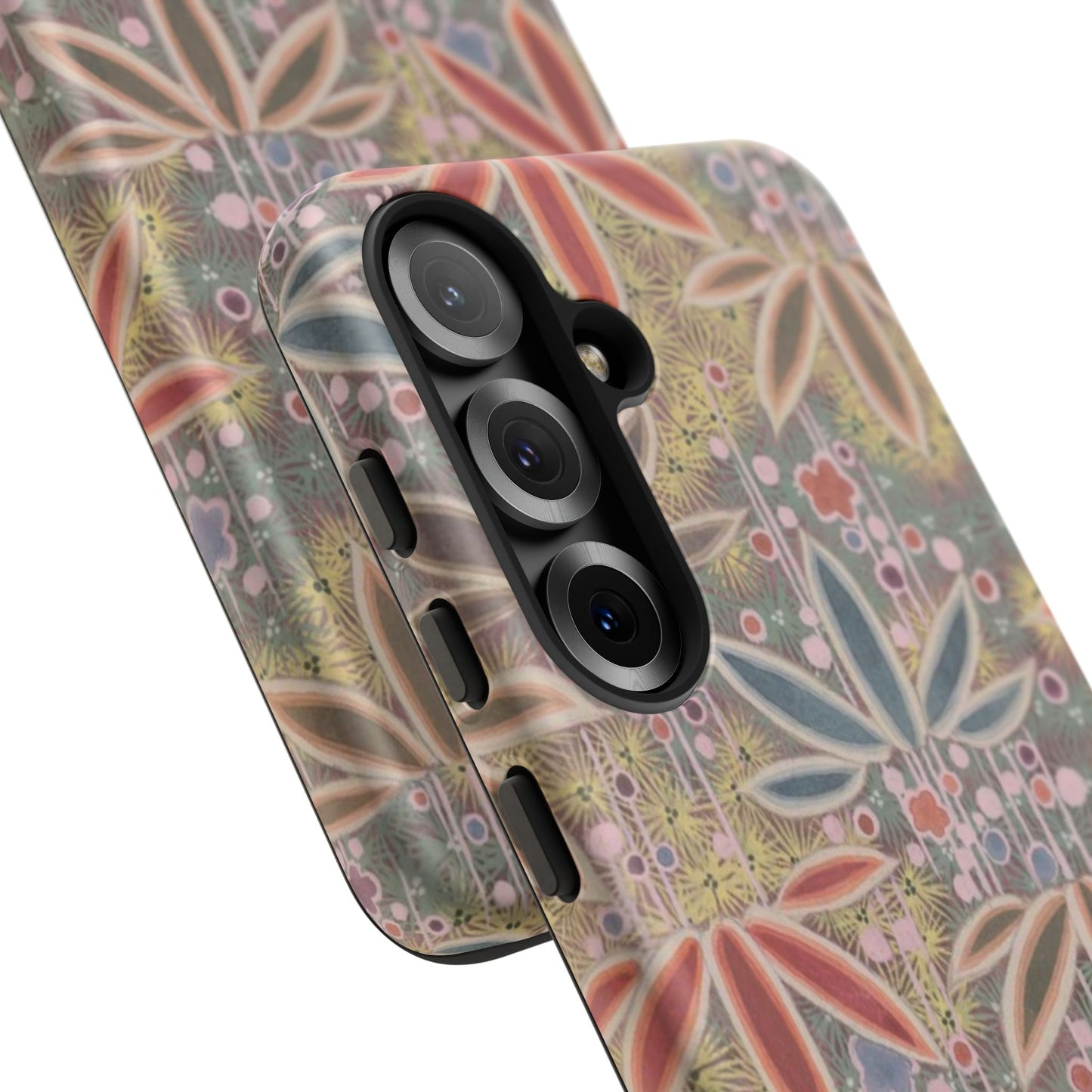 和柄、日本の伝統文様、植物柄、着物や帯などに用いられた模様のスマホケース