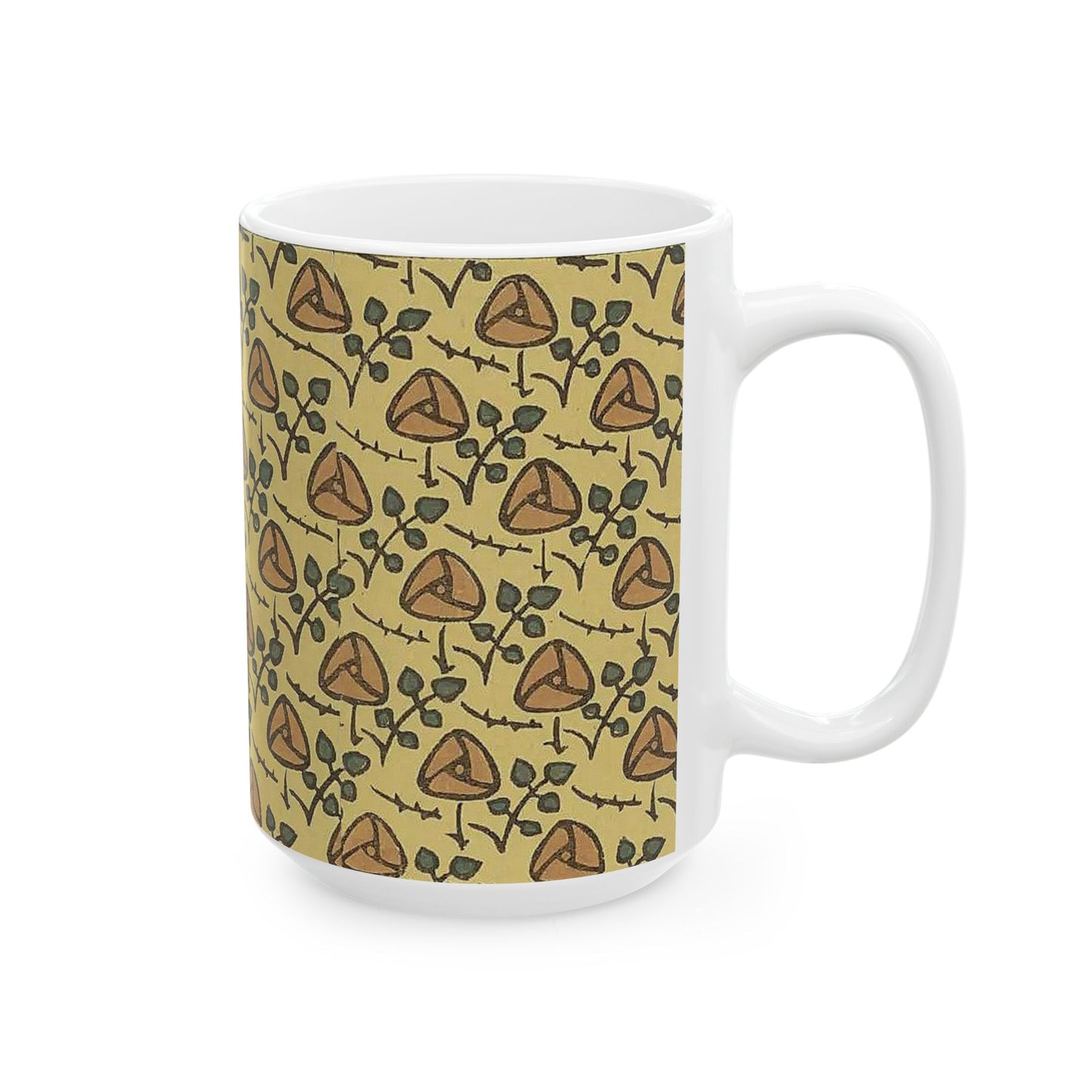 Charming Floral Ceramic Mug, Cozy Coffee Cup, Gift for Plant Lovers, Tea Mug, Home Decor, Unique Kitchenware