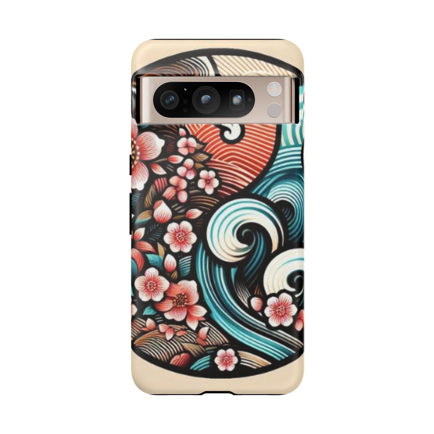 浮世絵調の携帯カバー。和柄、着物や帯で使用されている模様の携帯電話カバー。