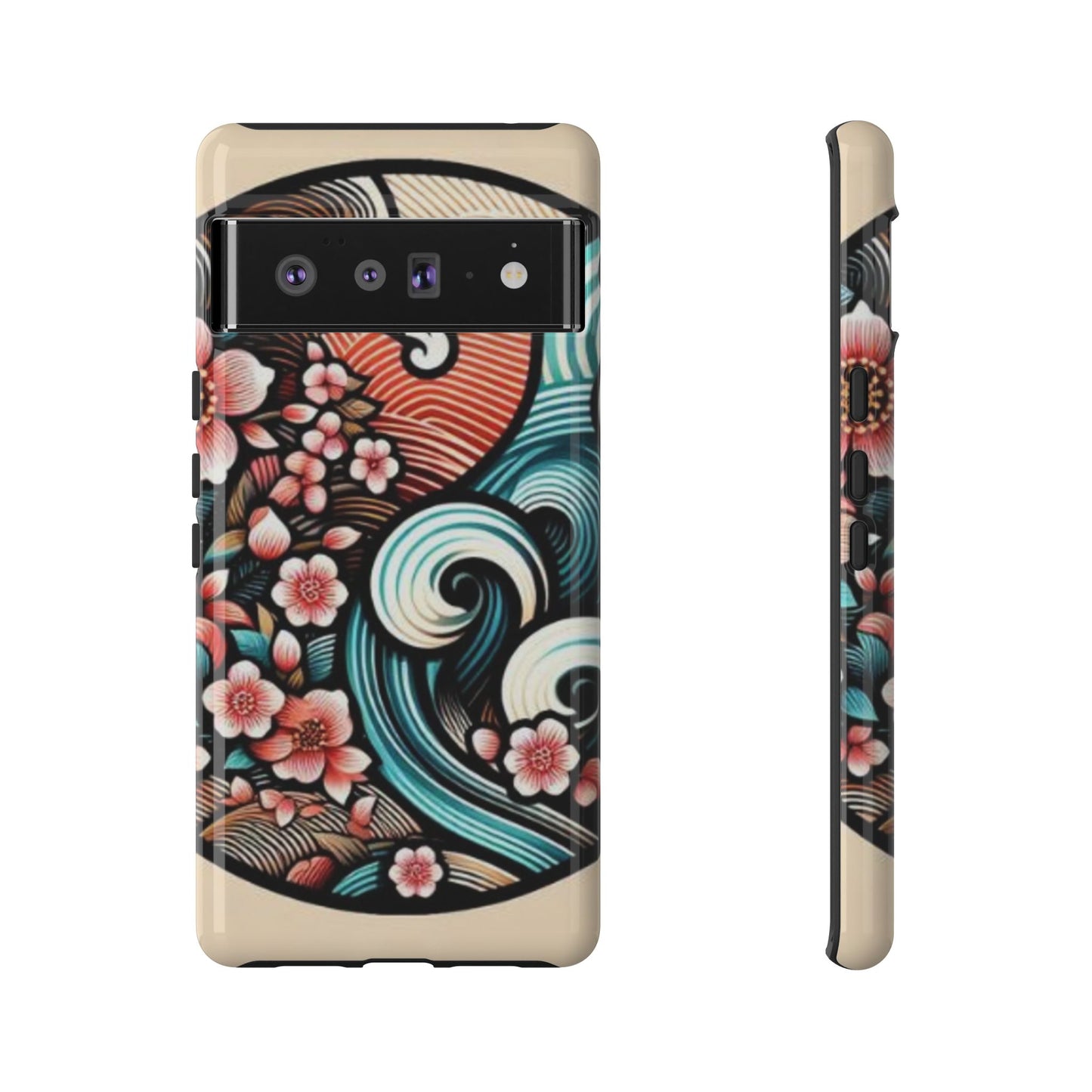 浮世絵調の携帯カバー。和柄、着物や帯で使用されている模様の携帯電話カバー。