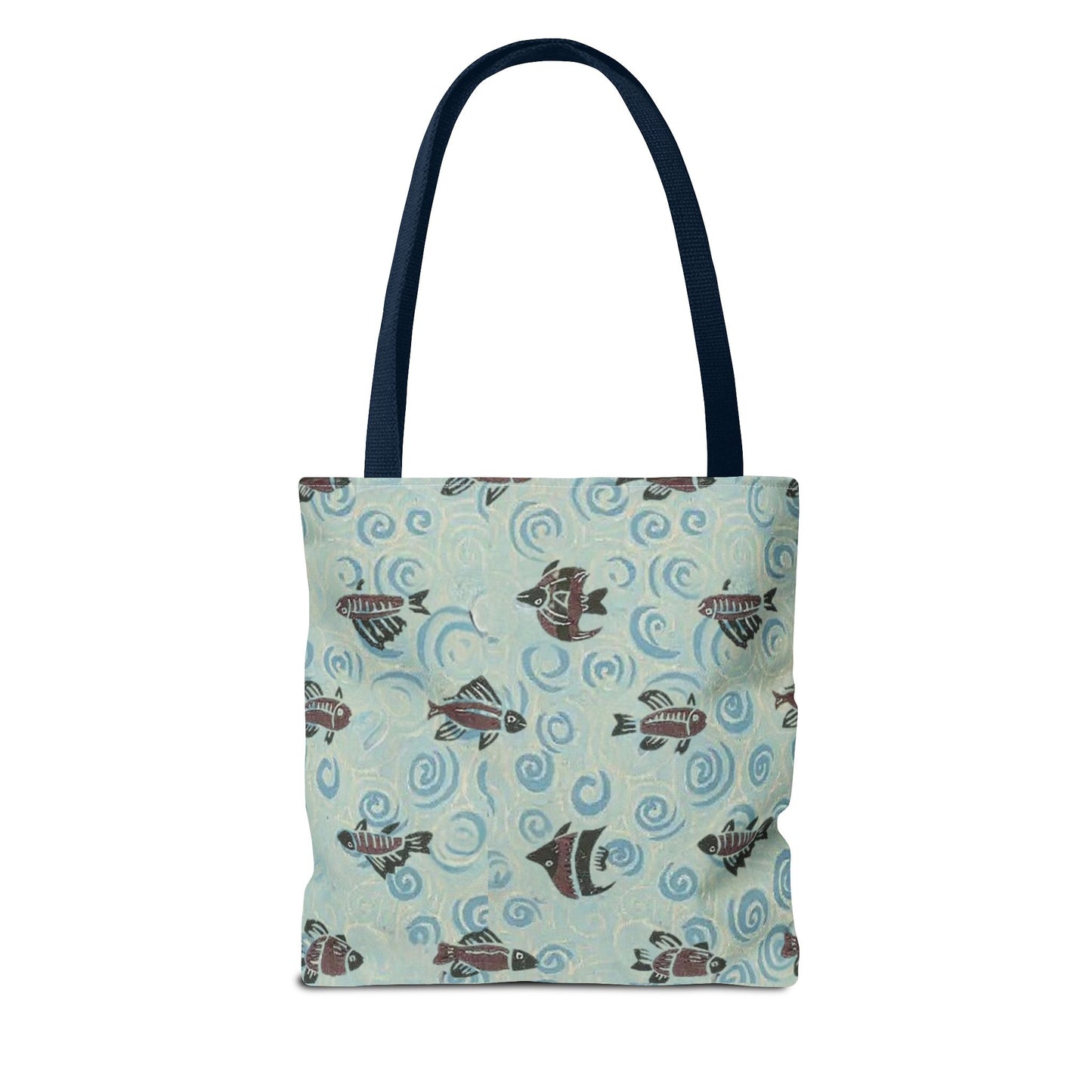 Aquatic Adventure Tote Bag, Fish Pattern Tote, Eco-Friendly Shopping Bag, Beach Day Essentials, Travel Companion