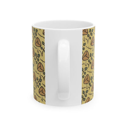 Charming Floral Ceramic Mug, Cozy Coffee Cup, Gift for Plant Lovers, Tea Mug, Home Decor, Unique Kitchenware