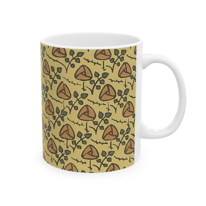 Charming Floral Ceramic Mug, Cozy Coffee Cup, Gift for Plant Lovers, Tea Mug, Home Decor, Unique Kitchenware