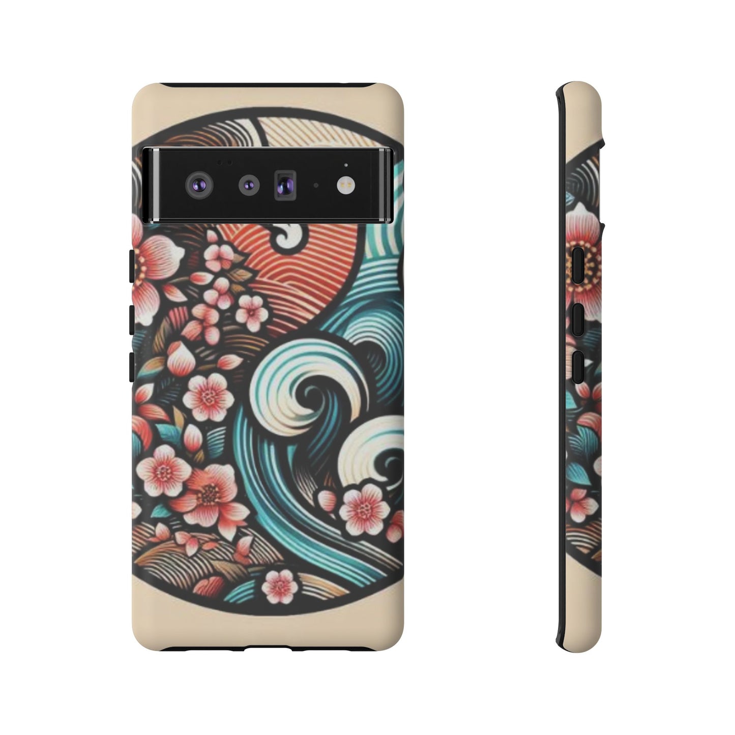 浮世絵調の携帯カバー。和柄、着物や帯で使用されている模様の携帯電話カバー。