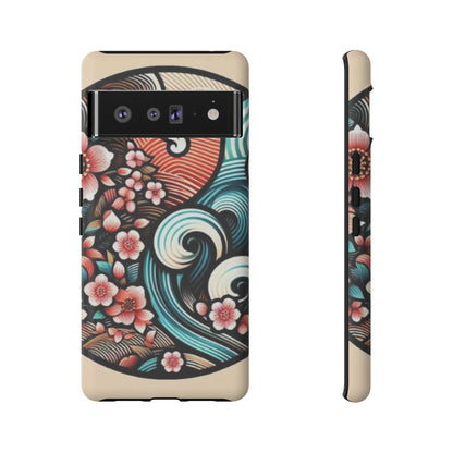 浮世絵調の携帯カバー。和柄、着物や帯で使用されている模様の携帯電話カバー。