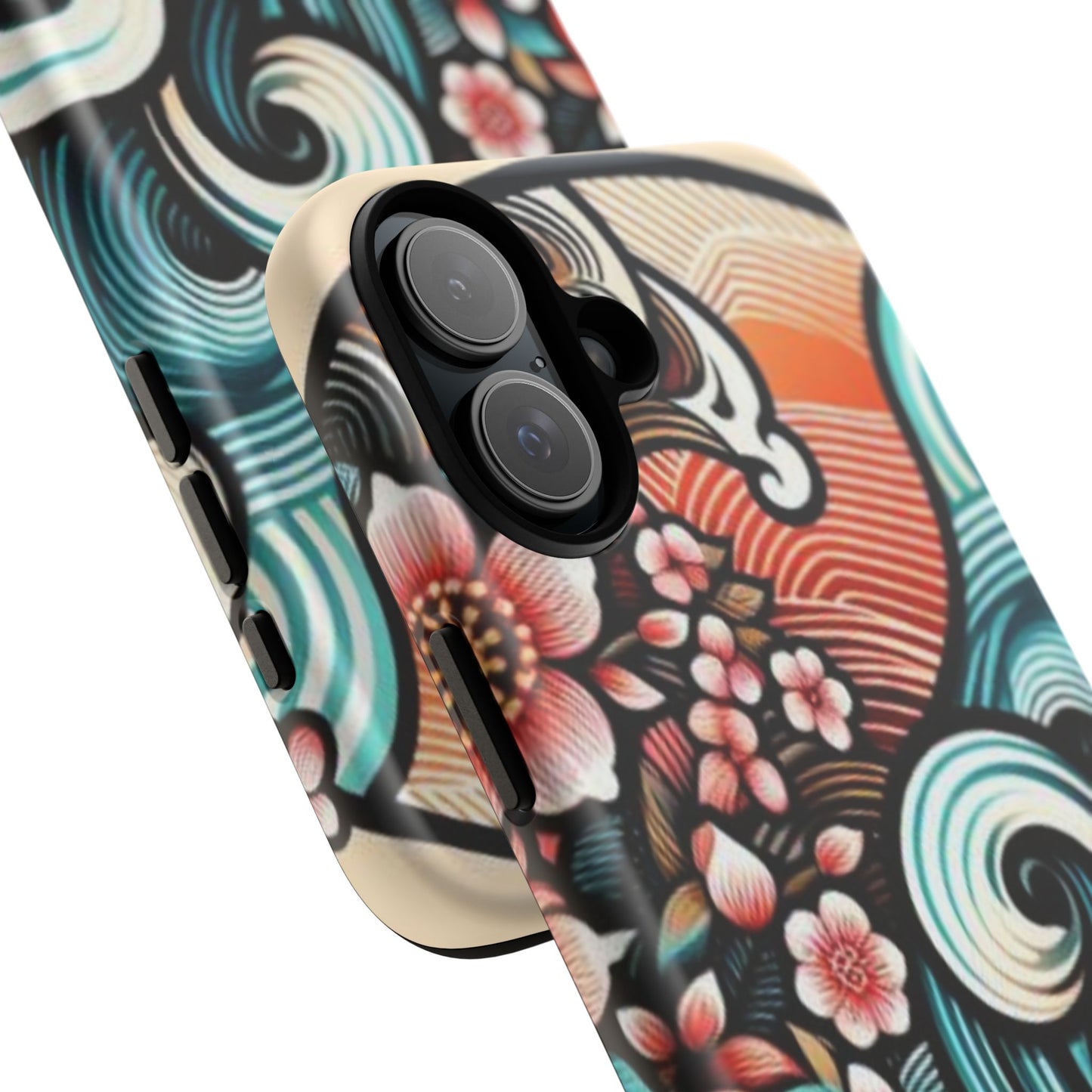 浮世絵調の携帯カバー。和柄、着物や帯で使用されている模様の携帯電話カバー。