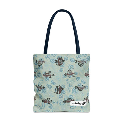 Aquatic Adventure Tote Bag, Fish Pattern Tote, Eco-Friendly Shopping Bag, Beach Day Essentials, Travel Companion