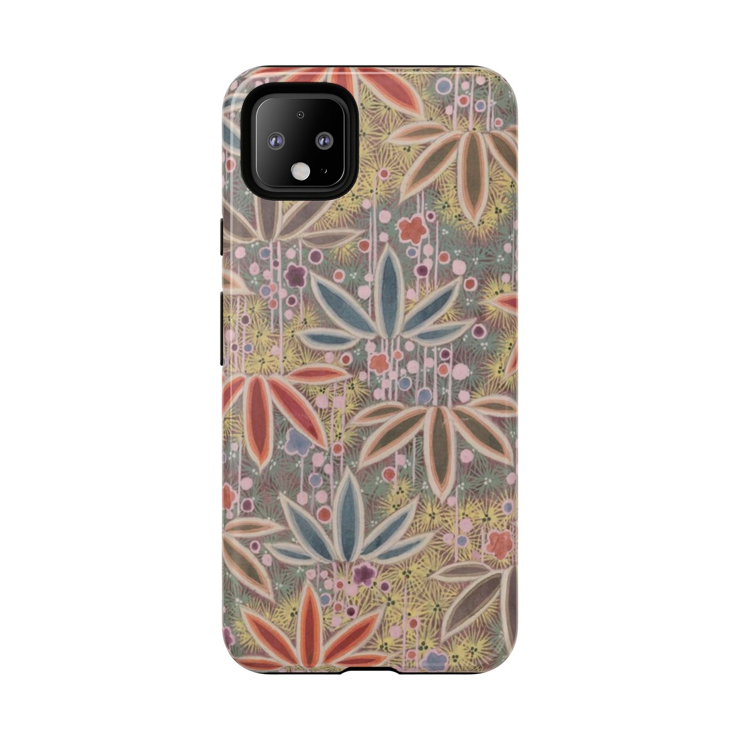 和柄、日本の伝統文様、植物柄、着物や帯などに用いられた模様のスマホケース
