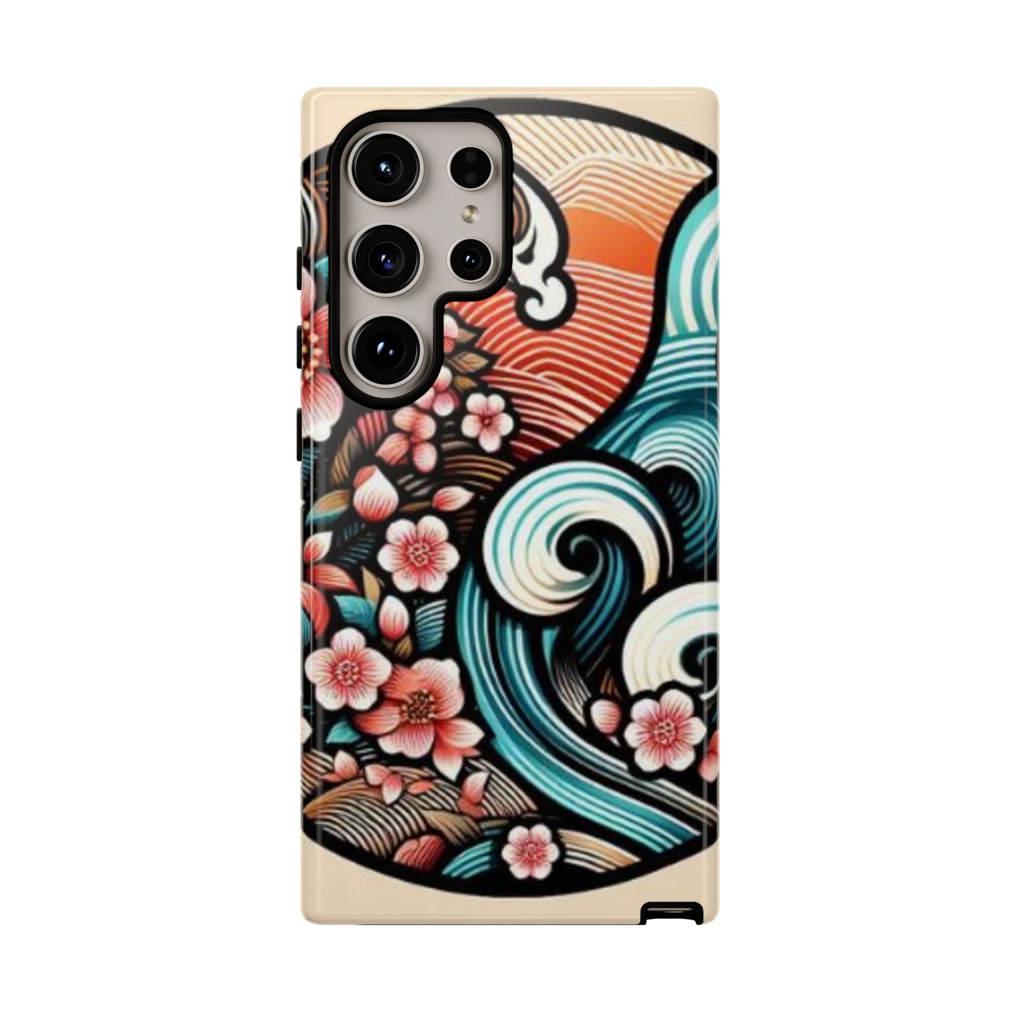 浮世絵調の携帯カバー。和柄、着物や帯で使用されている模様の携帯電話カバー。