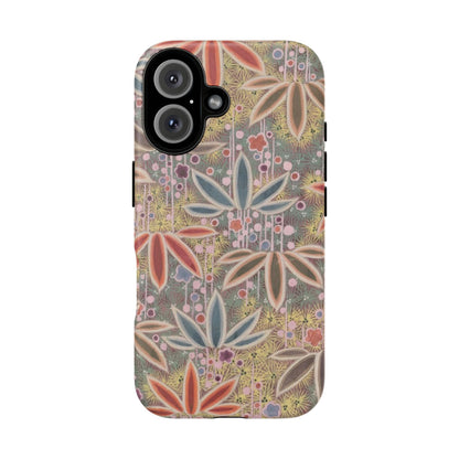 和柄、日本の伝統文様、植物柄、着物や帯などに用いられた模様のスマホケース