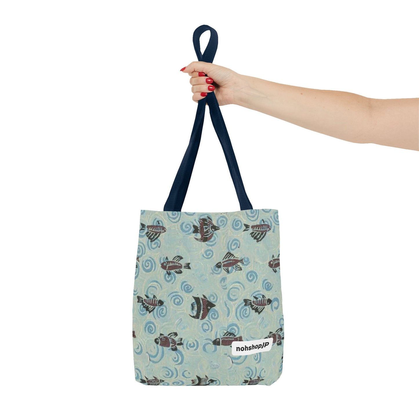 Aquatic Adventure Tote Bag, Fish Pattern Tote, Eco-Friendly Shopping Bag, Beach Day Essentials, Travel Companion