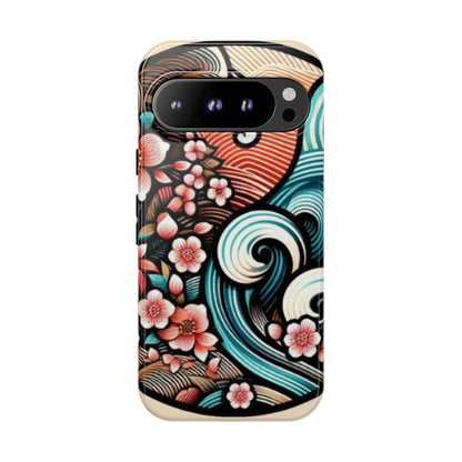 浮世絵調の携帯カバー。和柄、着物や帯で使用されている模様の携帯電話カバー。