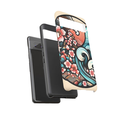 浮世絵調の携帯カバー。和柄、着物や帯で使用されている模様の携帯電話カバー。