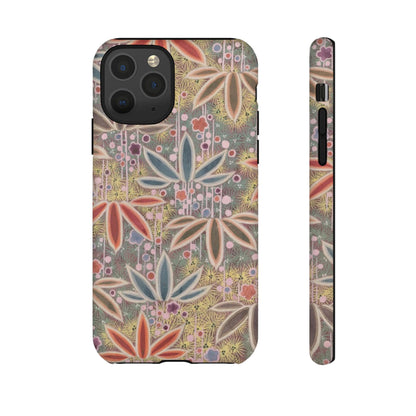 和柄、日本の伝統文様、植物柄、着物や帯などに用いられた模様のスマホケース