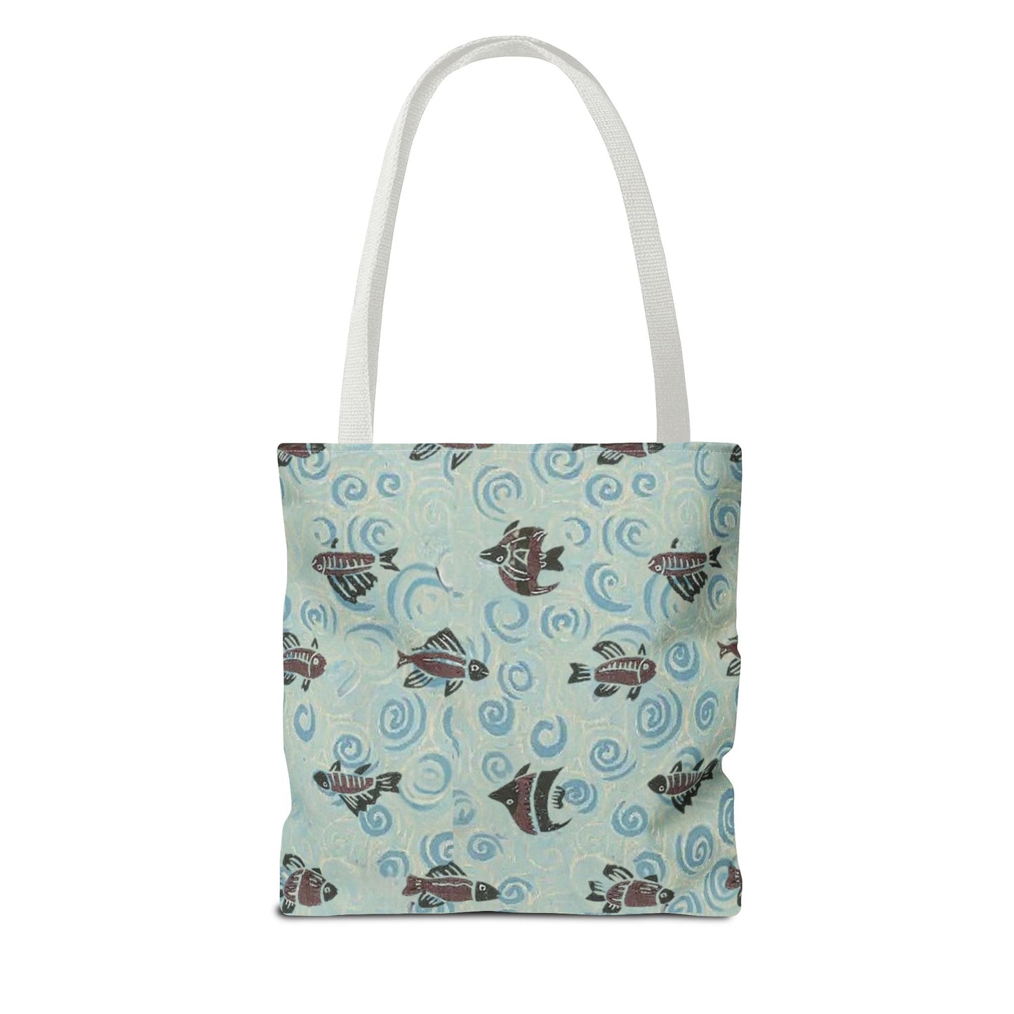 Aquatic Adventure Tote Bag, Fish Pattern Tote, Eco-Friendly Shopping Bag, Beach Day Essentials, Travel Companion