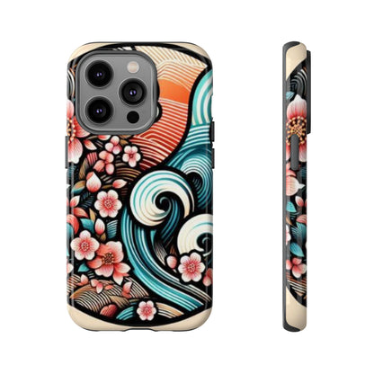 浮世絵調の携帯カバー。和柄、着物や帯で使用されている模様の携帯電話カバー。