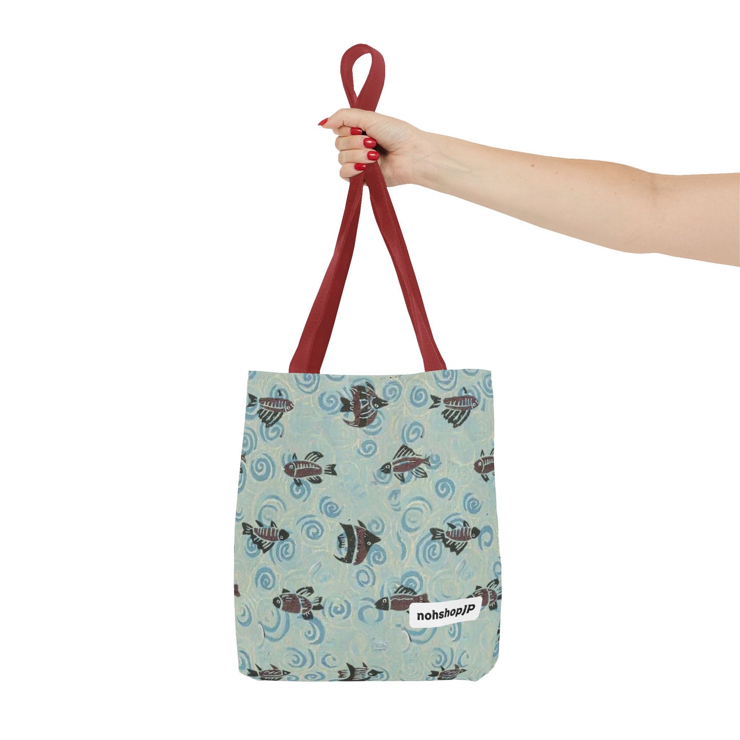 Aquatic Adventure Tote Bag, Fish Pattern Tote, Eco-Friendly Shopping Bag, Beach Day Essentials, Travel Companion