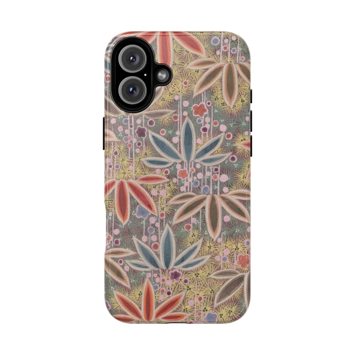 和柄、日本の伝統文様、植物柄、着物や帯などに用いられた模様のスマホケース