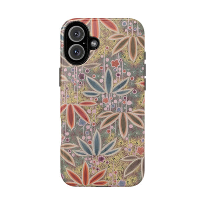 和柄、日本の伝統文様、植物柄、着物や帯などに用いられた模様のスマホケース