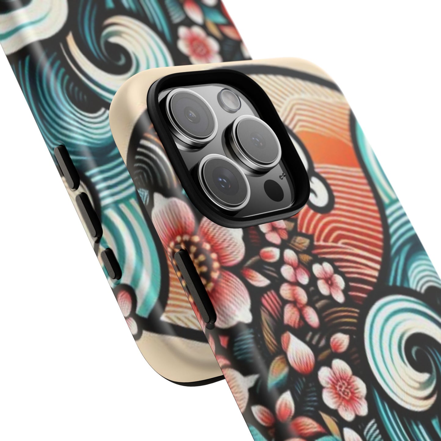 浮世絵調の携帯カバー。和柄、着物や帯で使用されている模様の携帯電話カバー。