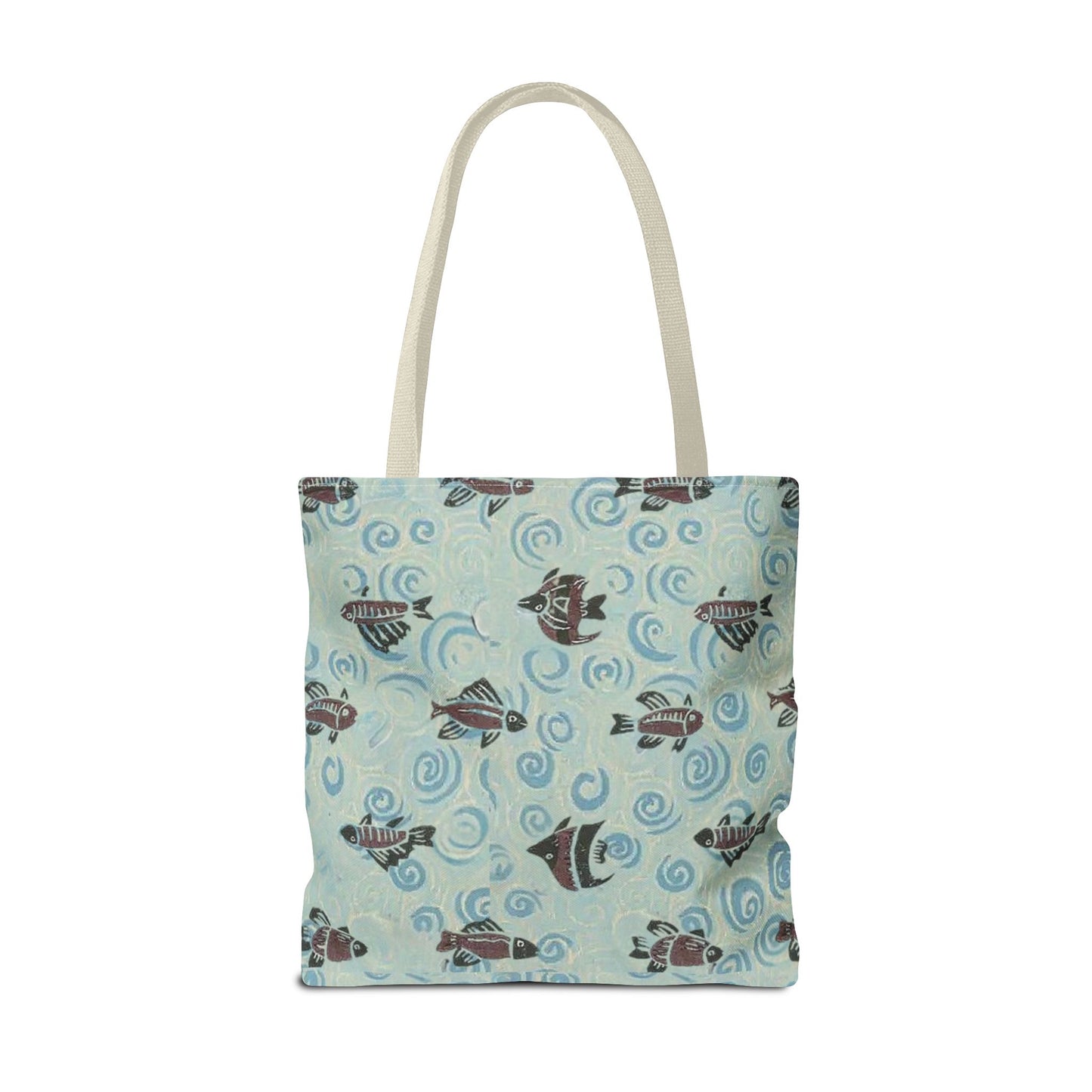 Aquatic Adventure Tote Bag, Fish Pattern Tote, Eco-Friendly Shopping Bag, Beach Day Essentials, Travel Companion