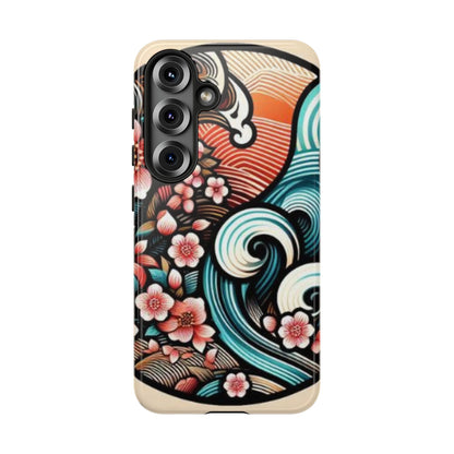 浮世絵調の携帯カバー。和柄、着物や帯で使用されている模様の携帯電話カバー。
