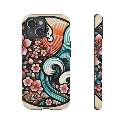 浮世絵調の携帯カバー。和柄、着物や帯で使用されている模様の携帯電話カバー。