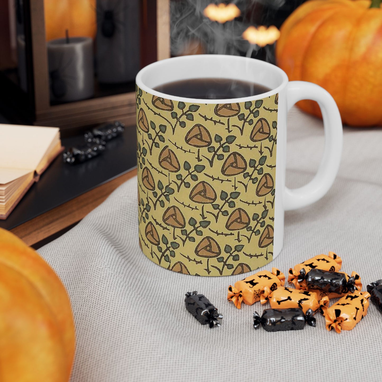 Charming Floral Ceramic Mug, Cozy Coffee Cup, Gift for Plant Lovers, Tea Mug, Home Decor, Unique Kitchenware