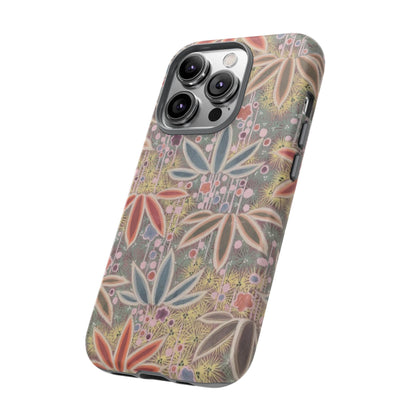 和柄、日本の伝統文様、植物柄、着物や帯などに用いられた模様のスマホケース