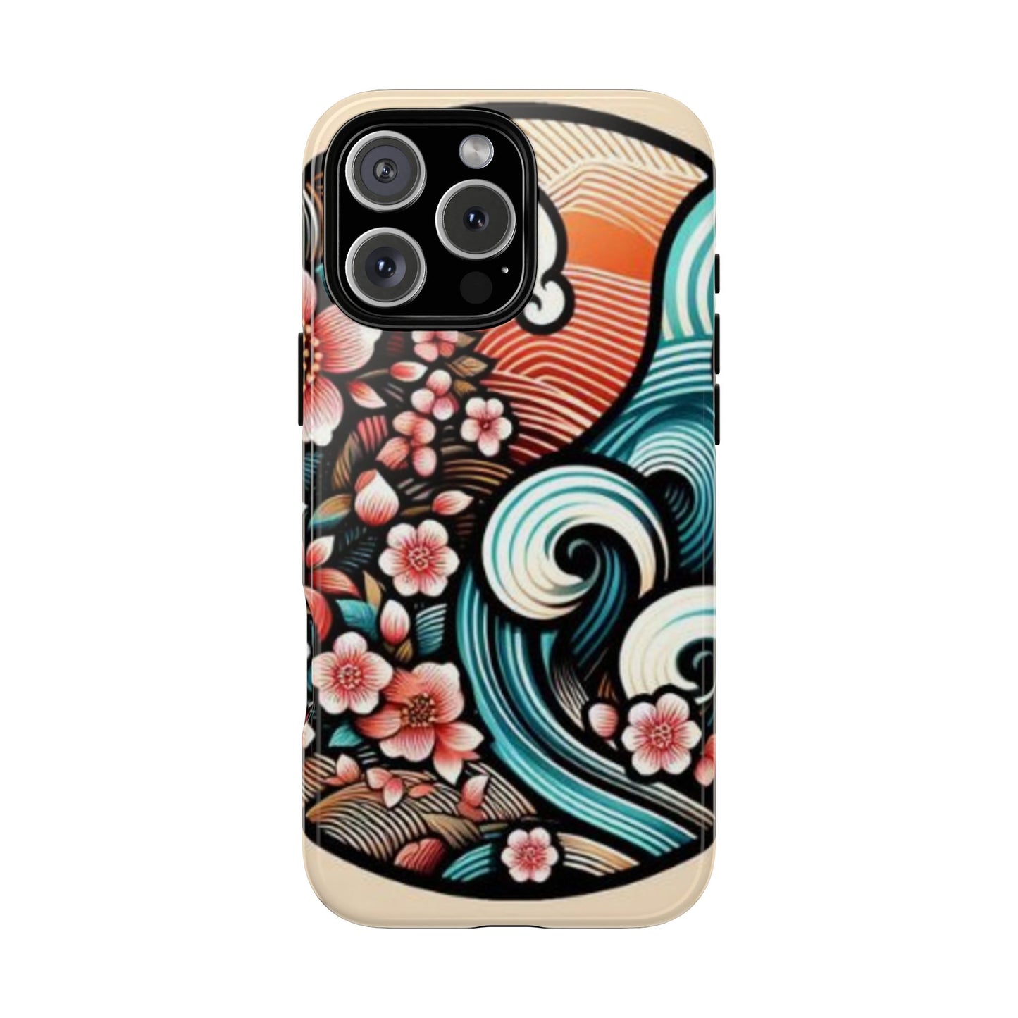 浮世絵調の携帯カバー。和柄、着物や帯で使用されている模様の携帯電話カバー。