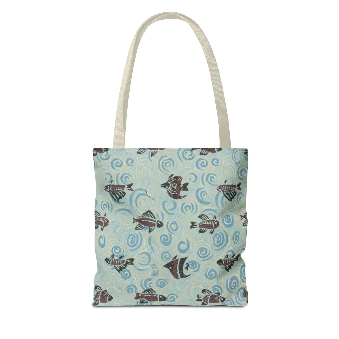 Aquatic Adventure Tote Bag, Fish Pattern Tote, Eco-Friendly Shopping Bag, Beach Day Essentials, Travel Companion