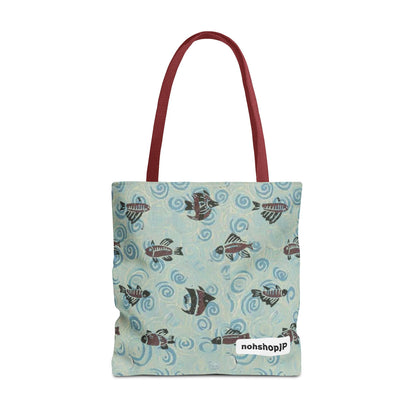 Aquatic Adventure Tote Bag, Fish Pattern Tote, Eco-Friendly Shopping Bag, Beach Day Essentials, Travel Companion