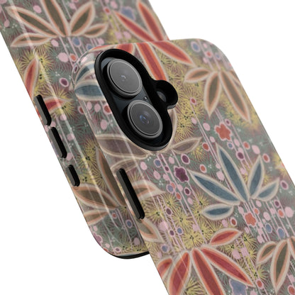 和柄、日本の伝統文様、植物柄、着物や帯などに用いられた模様のスマホケース