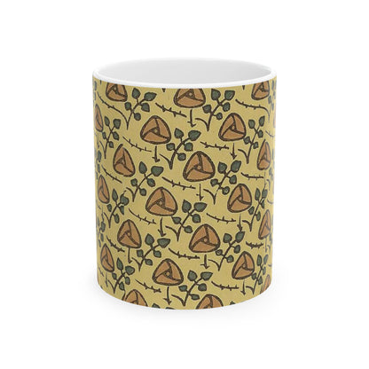 Charming Floral Ceramic Mug, Cozy Coffee Cup, Gift for Plant Lovers, Tea Mug, Home Decor, Unique Kitchenware