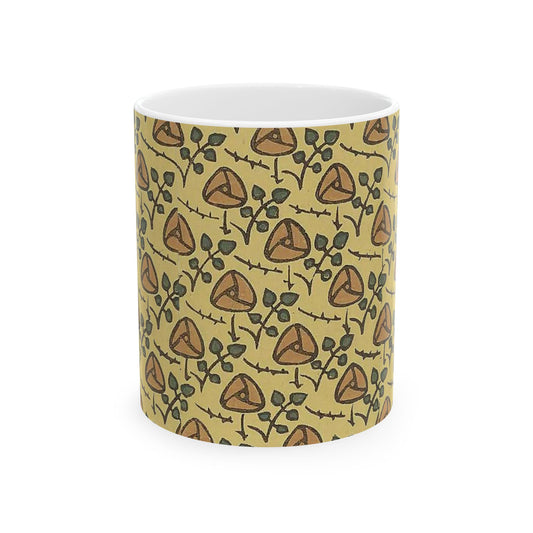 Charming Floral Ceramic Mug, Cozy Coffee Cup, Gift for Plant Lovers, Tea Mug, Home Decor, Unique Kitchenware