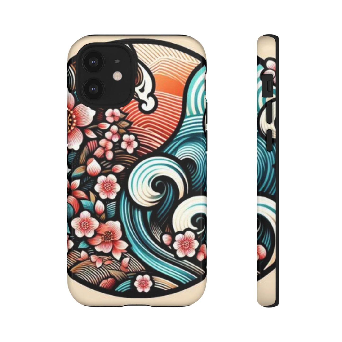 浮世絵調の携帯カバー。和柄、着物や帯で使用されている模様の携帯電話カバー。