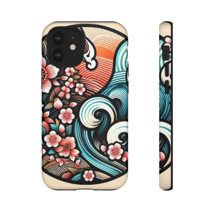 浮世絵調の携帯カバー。和柄、着物や帯で使用されている模様の携帯電話カバー。