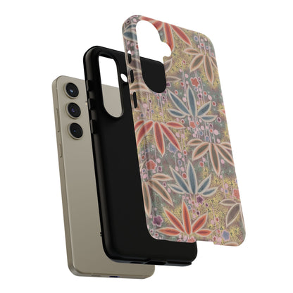 和柄、日本の伝統文様、植物柄、着物や帯などに用いられた模様のスマホケース