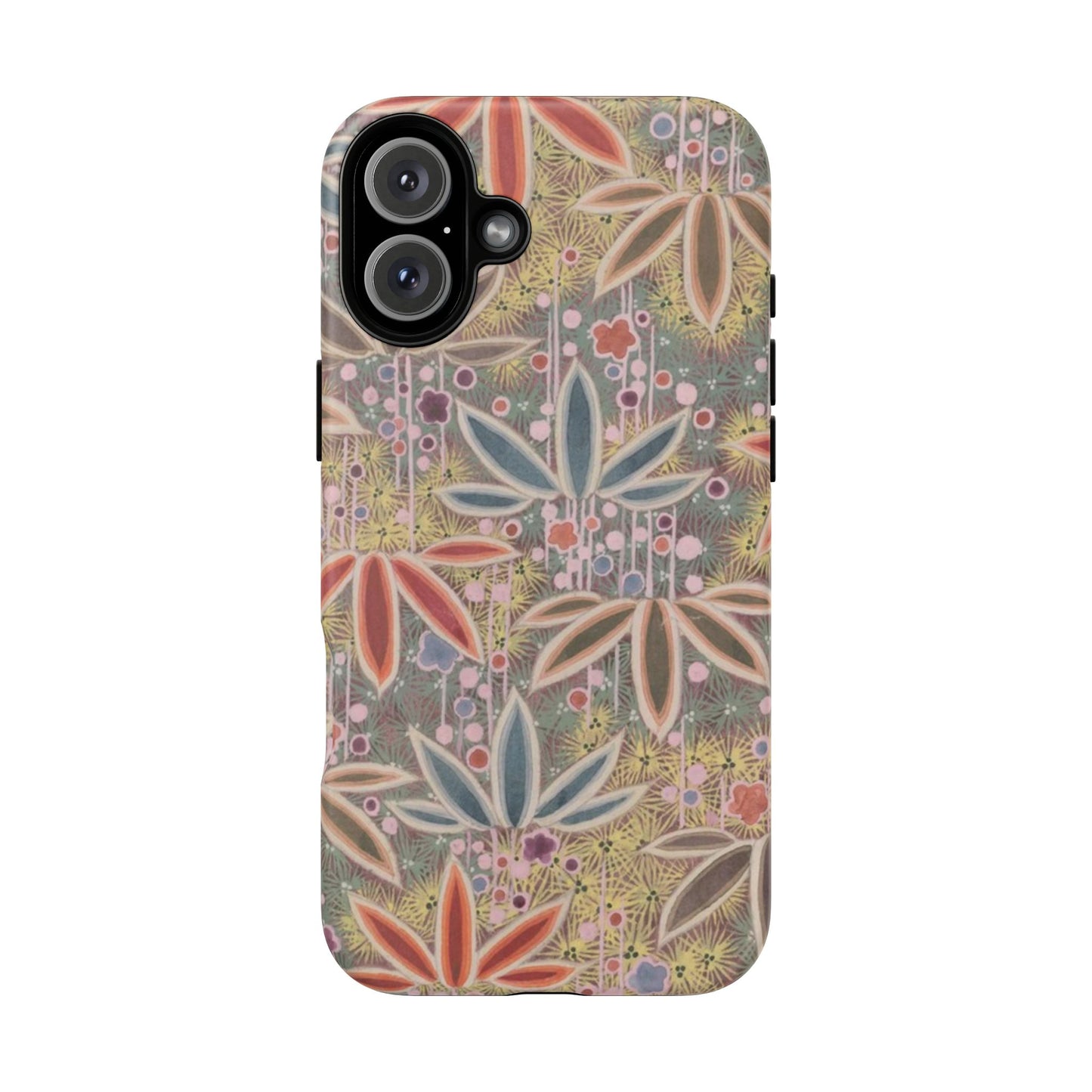 和柄、日本の伝統文様、植物柄、着物や帯などに用いられた模様のスマホケース
