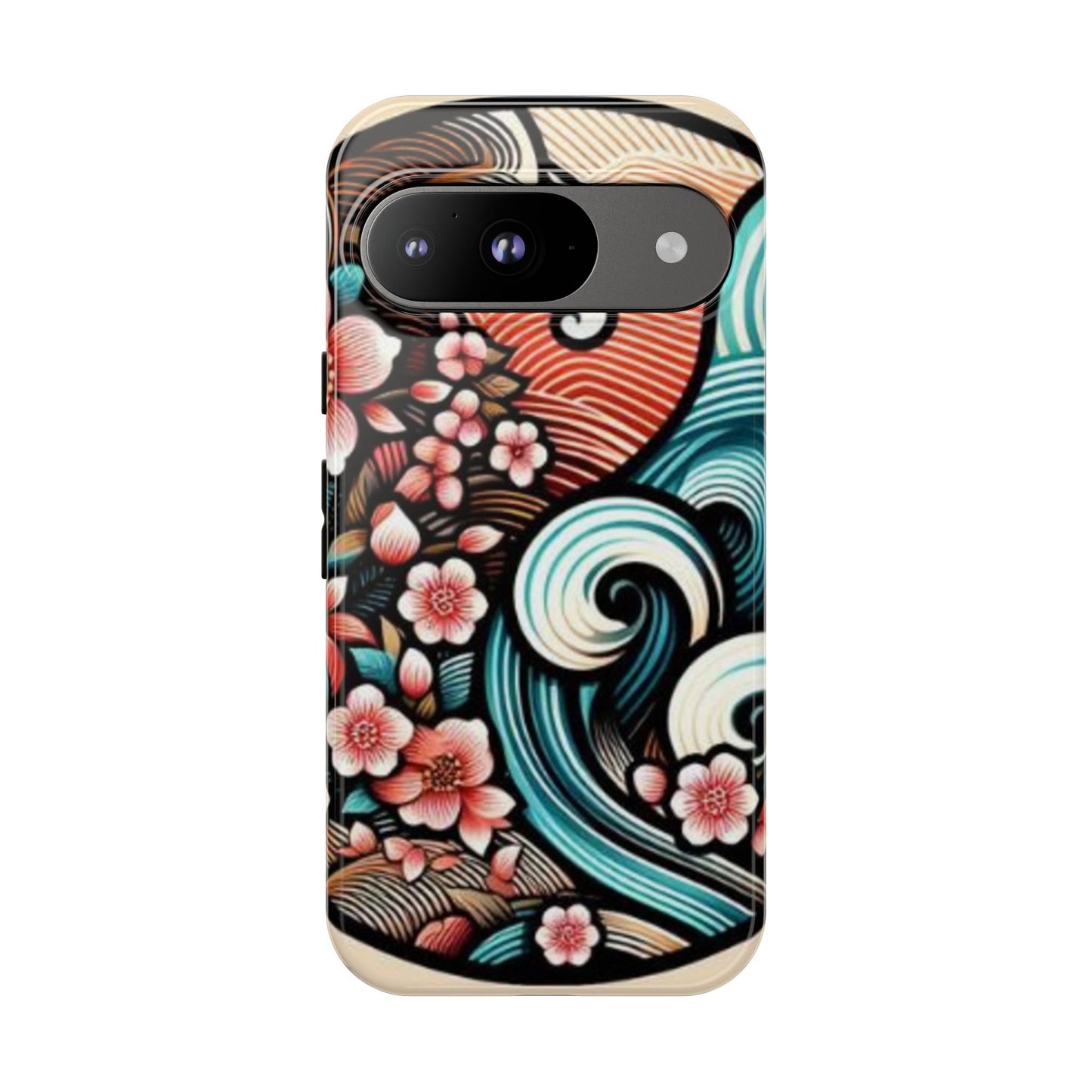 浮世絵調の携帯カバー。和柄、着物や帯で使用されている模様の携帯電話カバー。