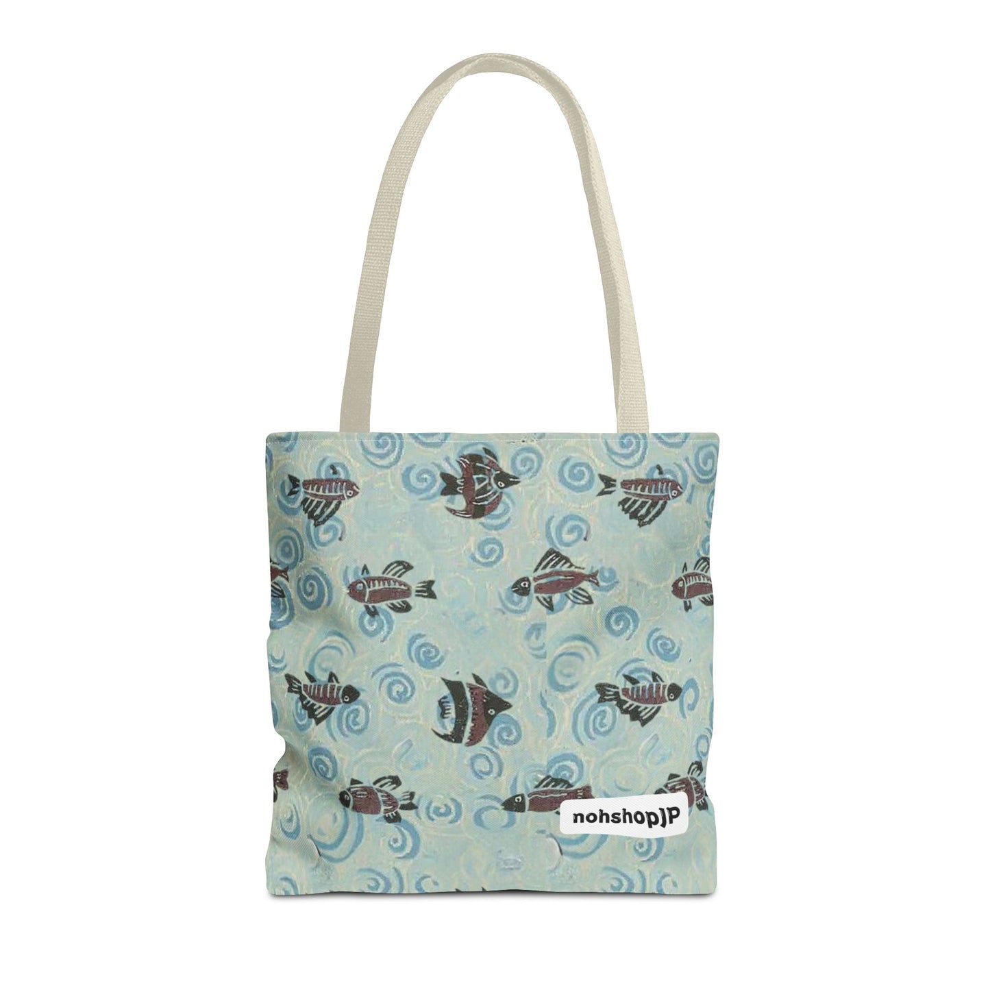 Aquatic Adventure Tote Bag, Fish Pattern Tote, Eco-Friendly Shopping Bag, Beach Day Essentials, Travel Companion