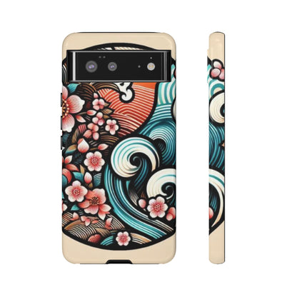 浮世絵調の携帯カバー。和柄、着物や帯で使用されている模様の携帯電話カバー。