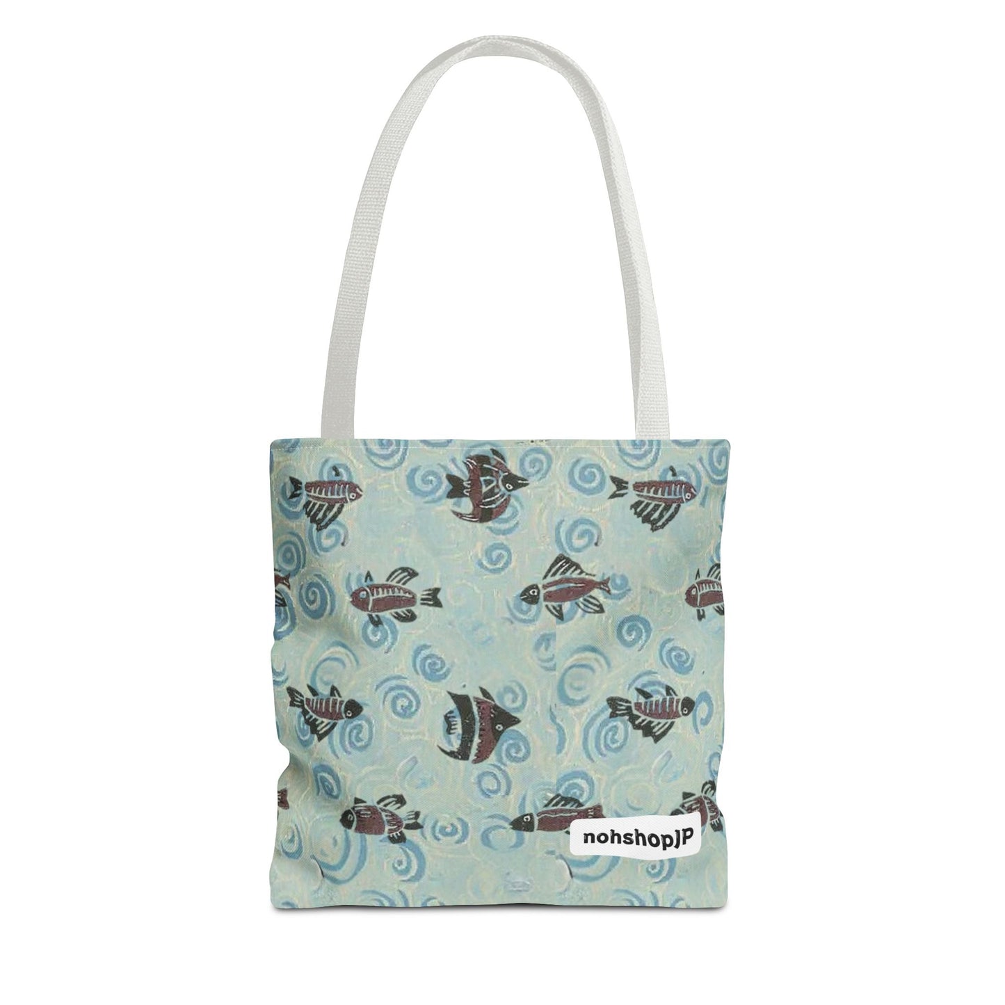 Aquatic Adventure Tote Bag, Fish Pattern Tote, Eco-Friendly Shopping Bag, Beach Day Essentials, Travel Companion