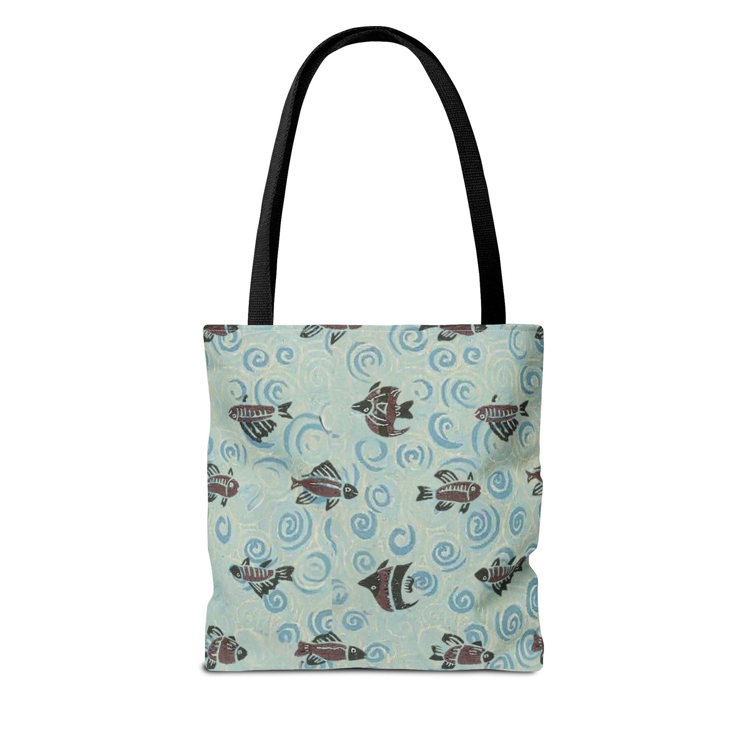 Aquatic Adventure Tote Bag, Fish Pattern Tote, Eco-Friendly Shopping Bag, Beach Day Essentials, Travel Companion