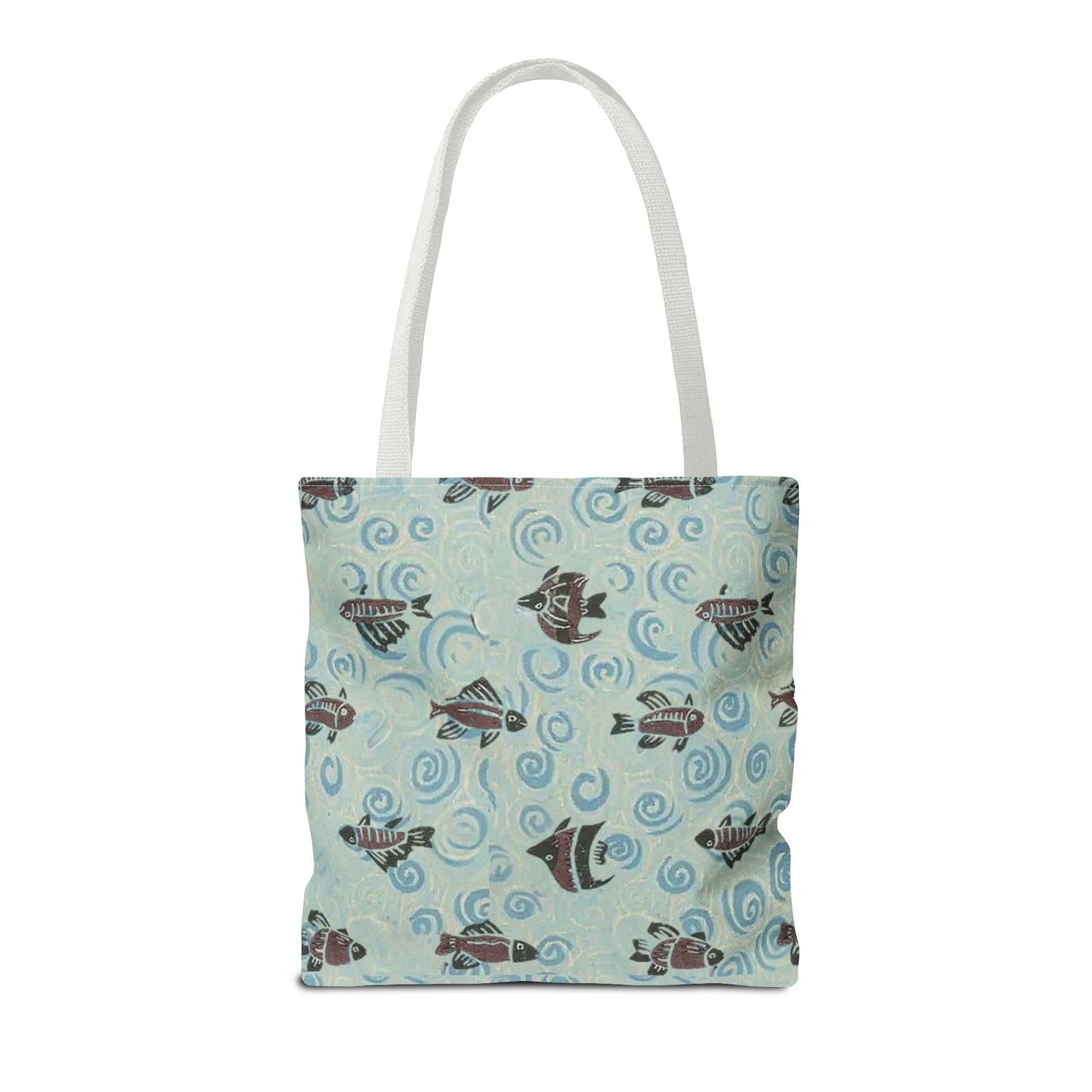Aquatic Adventure Tote Bag, Fish Pattern Tote, Eco-Friendly Shopping Bag, Beach Day Essentials, Travel Companion