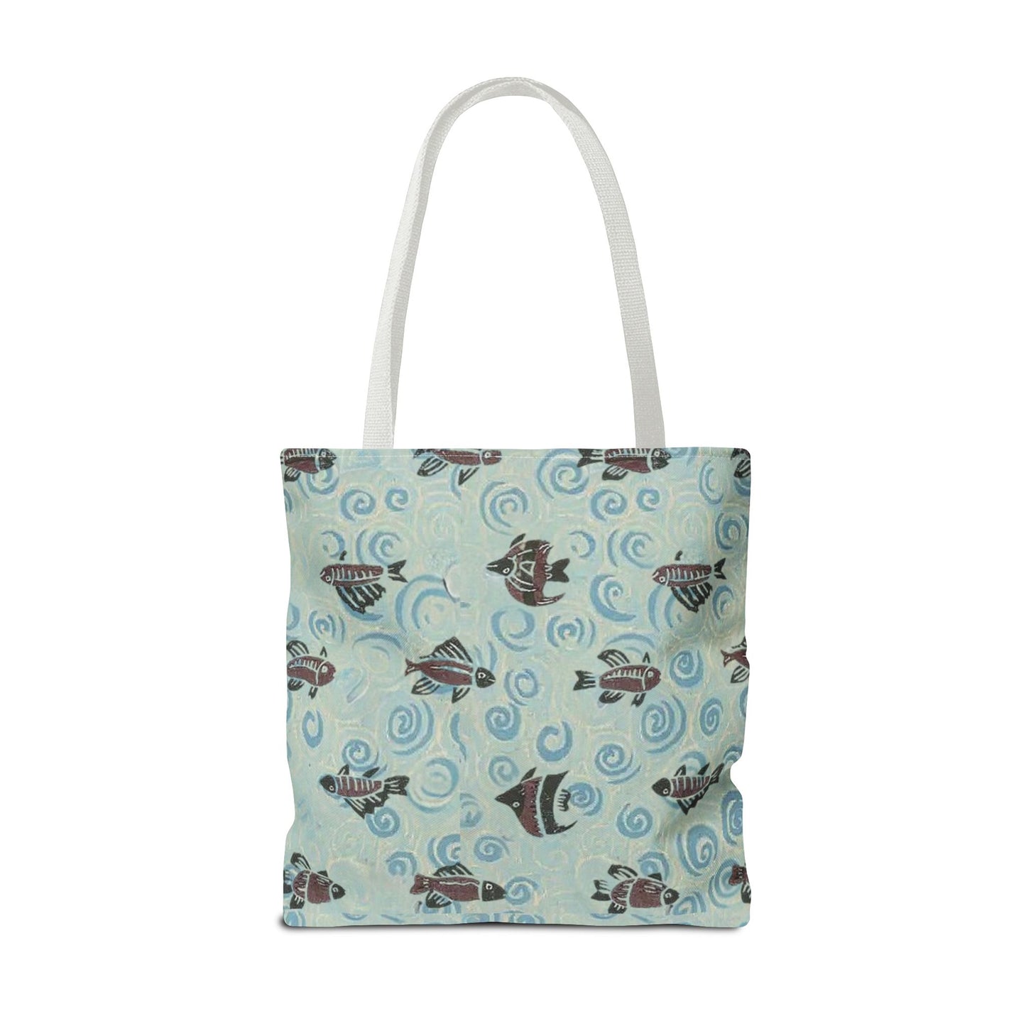 Aquatic Adventure Tote Bag, Fish Pattern Tote, Eco-Friendly Shopping Bag, Beach Day Essentials, Travel Companion
