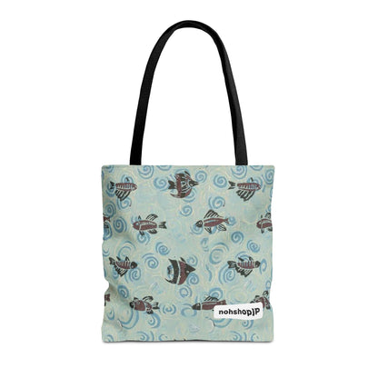 Aquatic Adventure Tote Bag, Fish Pattern Tote, Eco-Friendly Shopping Bag, Beach Day Essentials, Travel Companion